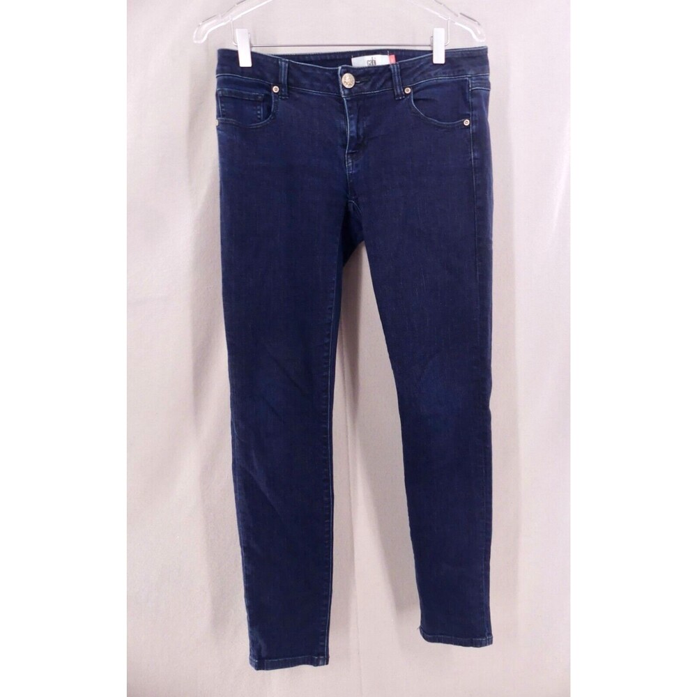 CAbi sz 4 Jeans Womens Knight Low Rise Skinny Dark Wash Blue